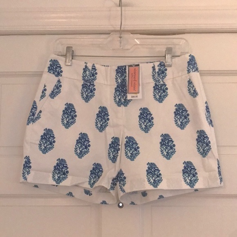 New VINEYARD VINES Shell Fleur Twill Shorts NWT